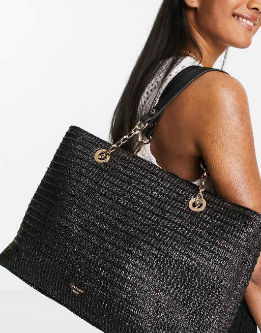 Sac cabas best sale noir avec chaine