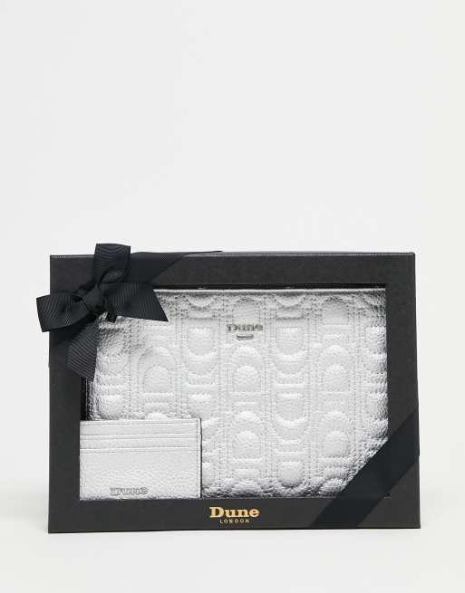 Dune - Cadeauset met tasje en kaarthouder in zilver