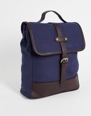 Dune canvas backpack in navy