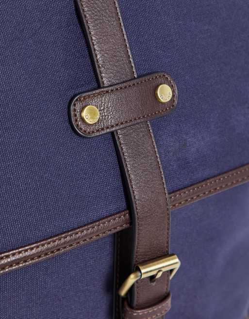 Dune canvas backpack in navy ASOS