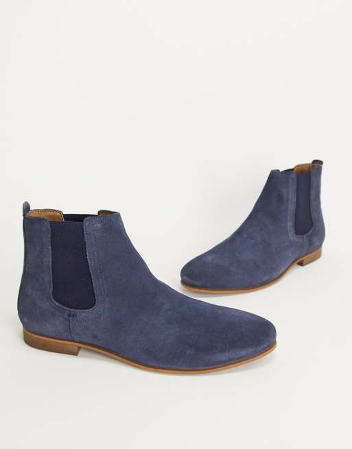 Dune chelsea boot in navy suede | ASOS