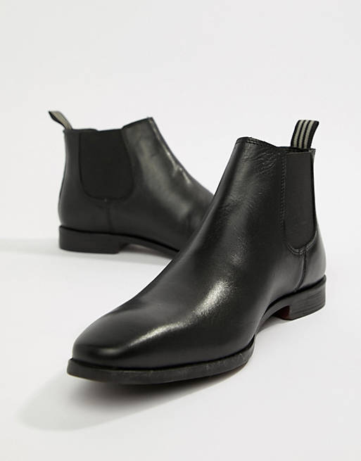 Dune Chelsea Boots In Black Leather | ASOS