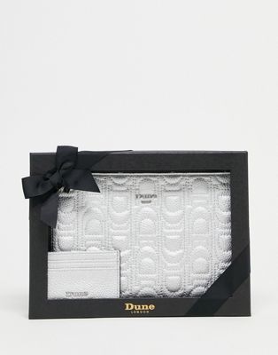 Dune pouch and card holder gift set in silver - ASOS Price Checker