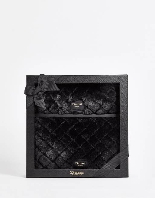 Dune cosmetic bag gift set in black ASOS