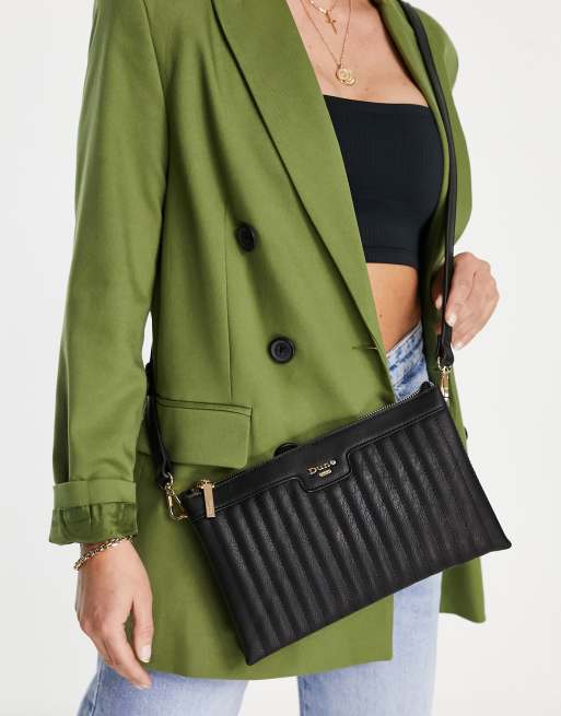 Dune - Crossbody tas met geplooid detail in zwart