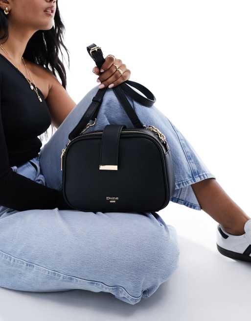 Dune – Czarna torebka crossbody z zamkiem dookoła, 4 z 4