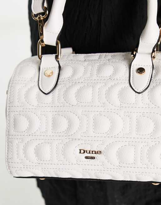 Dune D Doorgestikte handtas met crossbody hengsel in wit ASOS