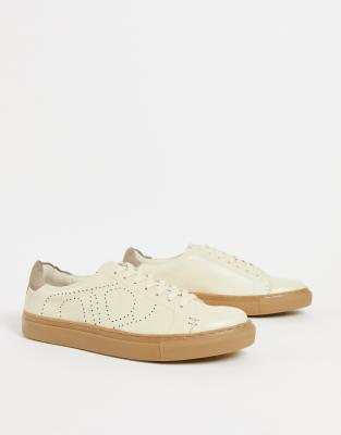 asos leather trainers