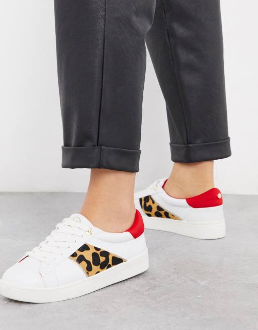 Dune on sale leopard trainers