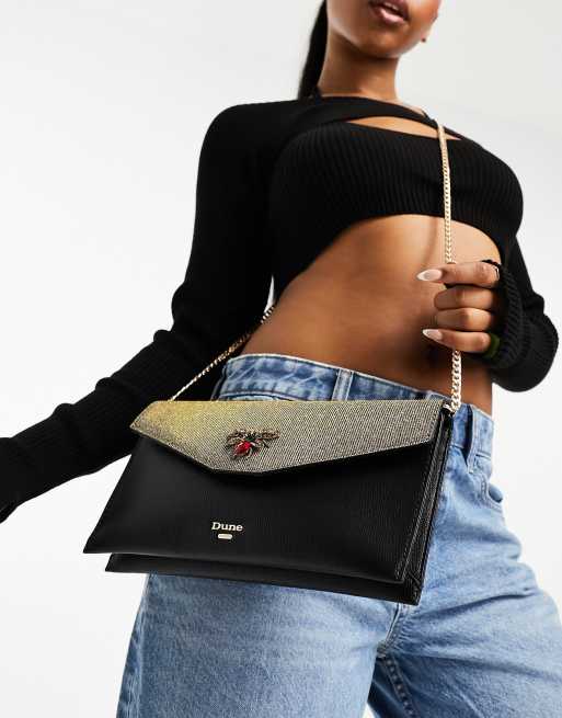 Dune silver diamante clutch bag hot sale