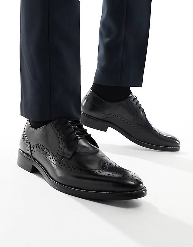 Dune - formal leather brogues in black