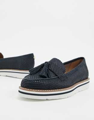 navy chunky loafers