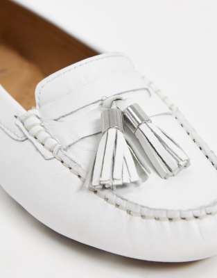 dune white loafers
