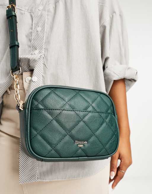 Dune - Gewatteerde crossbody tas in bosgroen