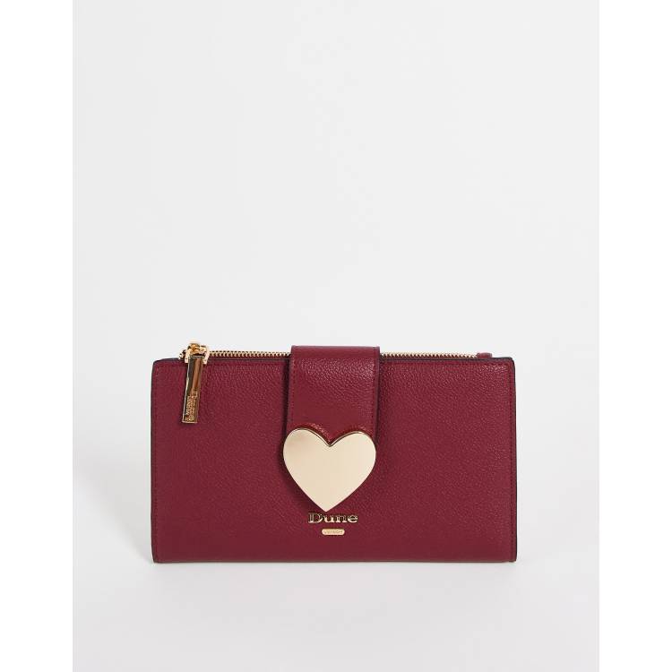 Heart Breaker Leather Purse - Red