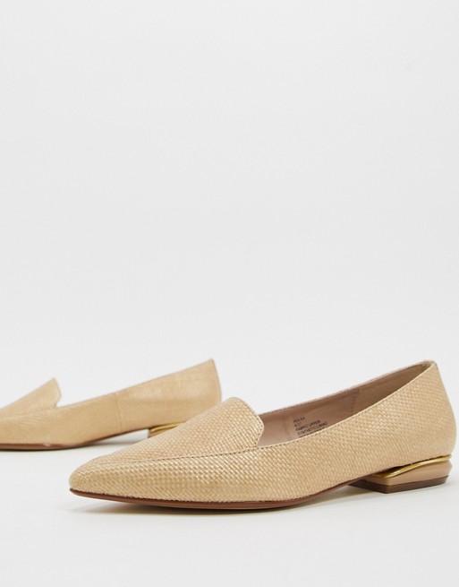 Dune London hulaa pointed flat shoes in natural
