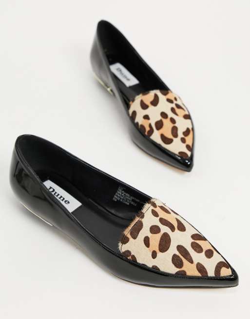 Dune leopard sale loafers