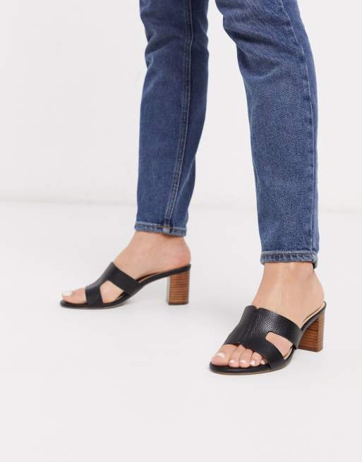 Dune jooper casual heeled sandals in black | ASOS