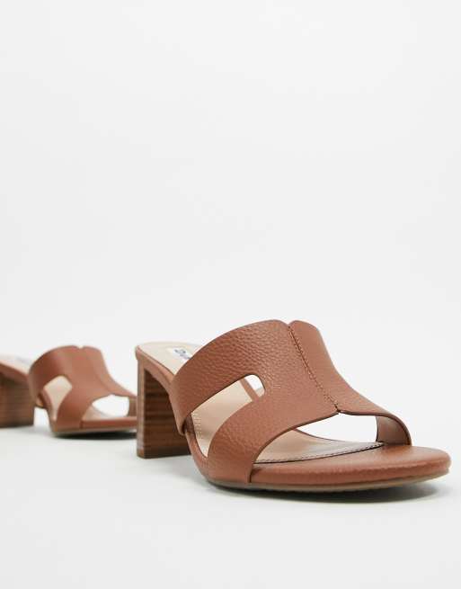 Dune jooper casual heeled sandals in tan ASOS