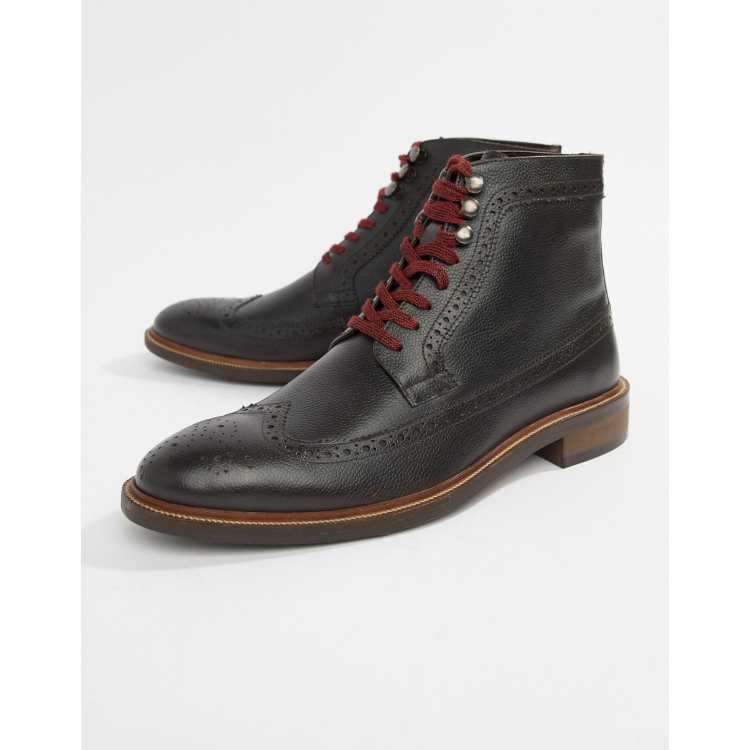 Dune lace outlet up brogue boots