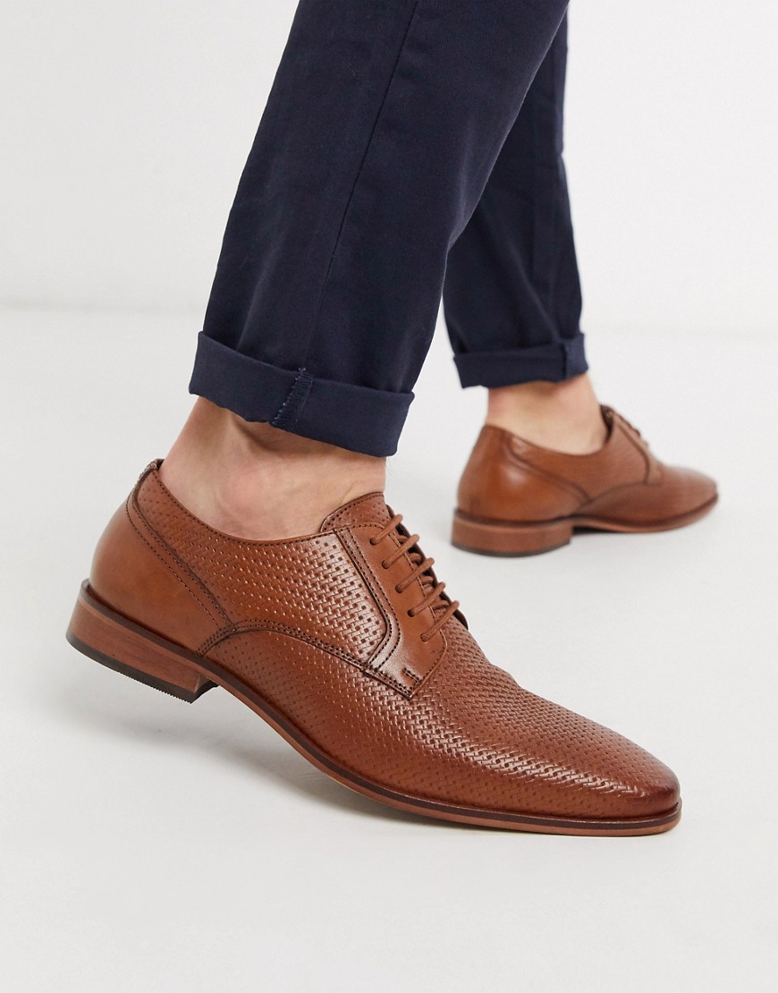 Dune lace up brogue in tan leather