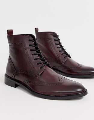 dune lace up brogue boots