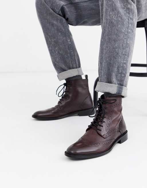 Dune burgundy hotsell chelsea boots