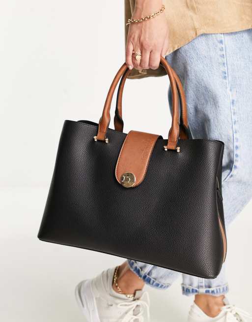 Dune large tote bag in black ASOS