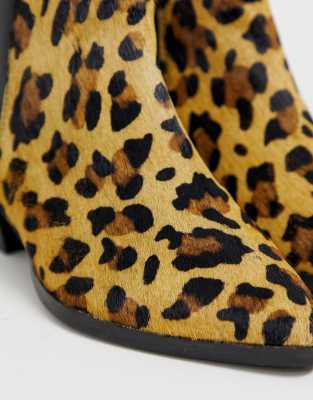 dune leopard print ankle boots