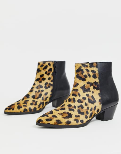 Dune leopard clearance boots