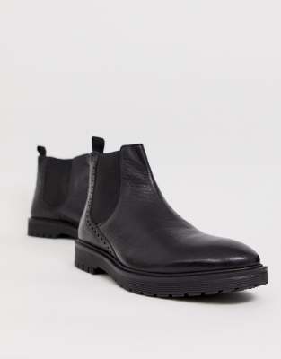 dune chelsea boots black