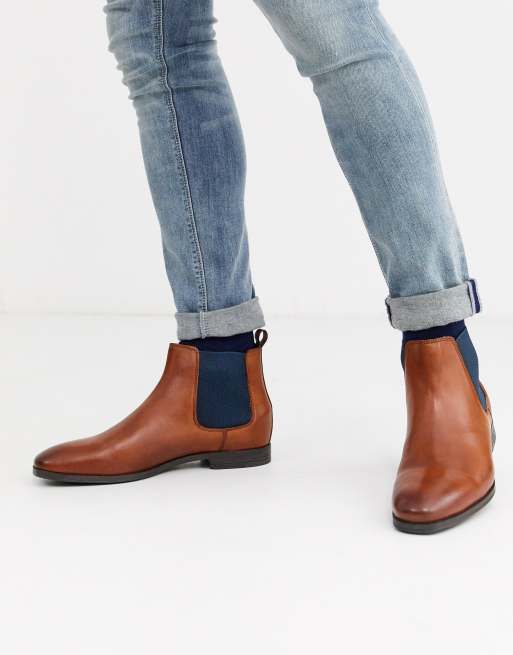 dune market leather chelsea boots