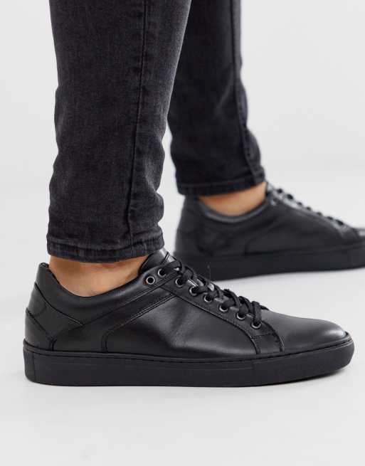 dune black sock trainers
