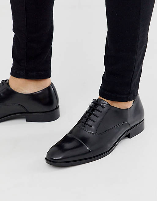 Dune leather lace up shoe in black | ASOS