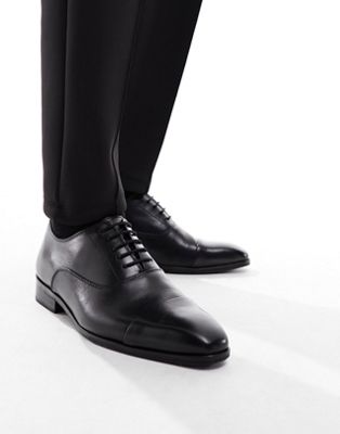 Dune leather oxford lace up shoes in black