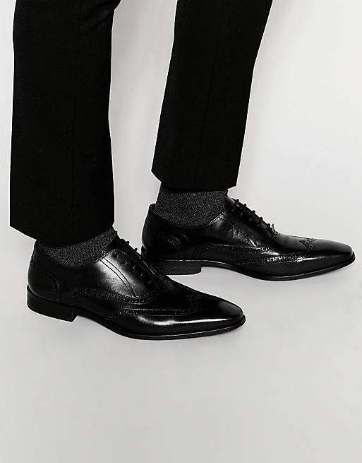 Dune Leather Wing Tip Brogues | ASOS