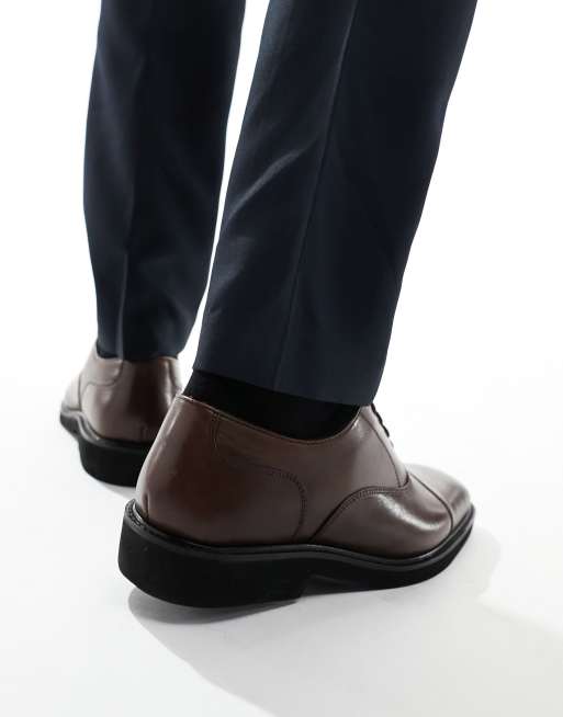 Dune - Leren Oxford schoenen met veters in donkerbruin, 4 van 4