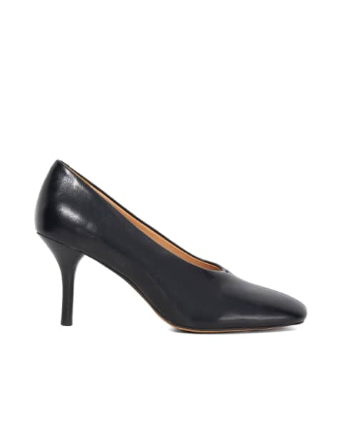 Dune London Abundant court shoes in black - view 1