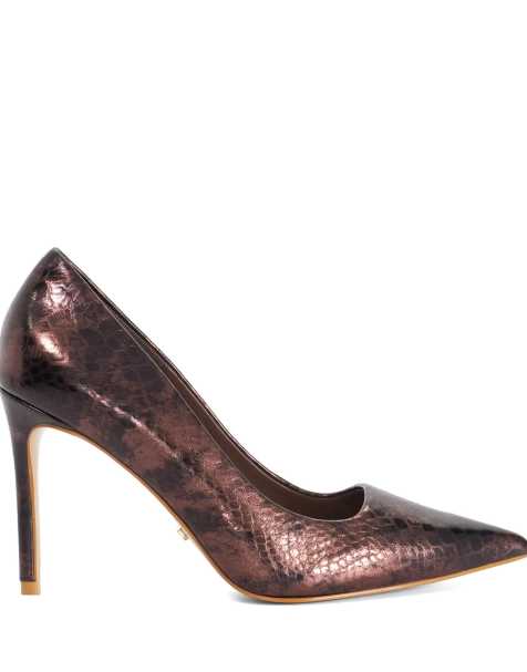 Dune London Assured court shoes in brown - view 1