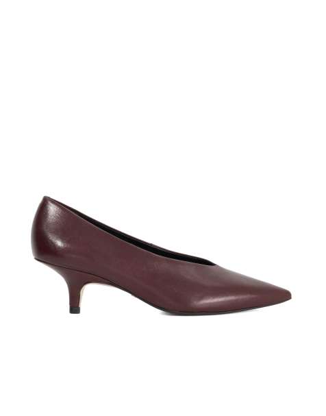 Dune London Audio court shoes in burgundy - view 1