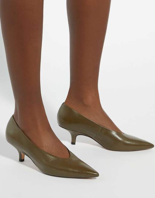 Dune London Audio court shoes in green