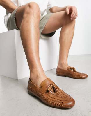 Dune London - Badgers - Mocassini In Pelle Color Cuoio-Brown