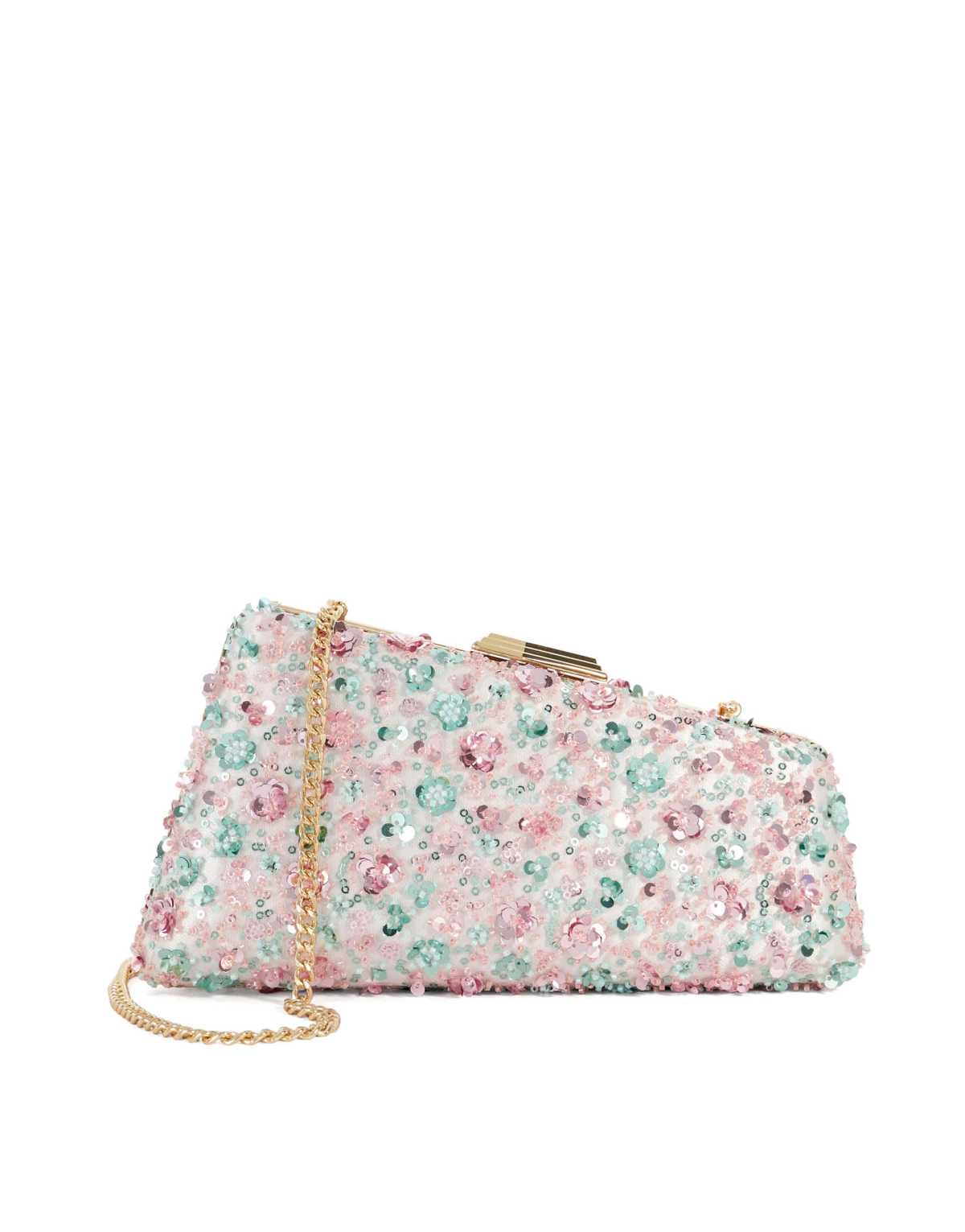 Dune London Balancing embellished clutch in multi