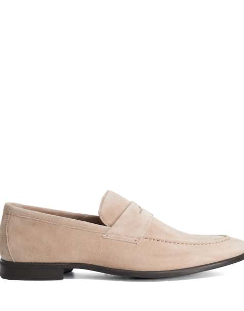 Dune London Barclays loafers in sand - view 1