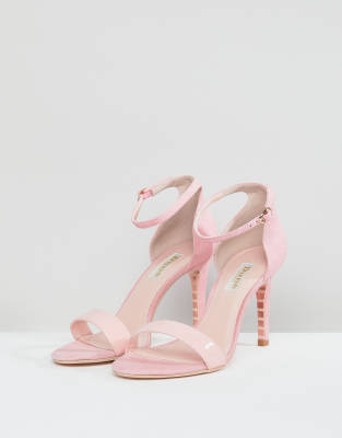 asos pink heeled sandals