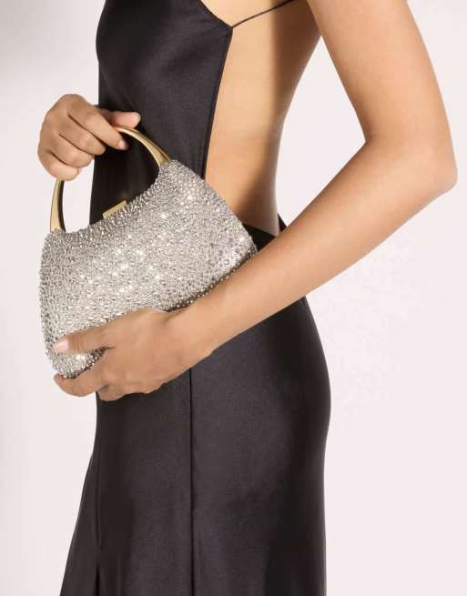 Dune London Beamings clutch bag in gold, 4 of 5