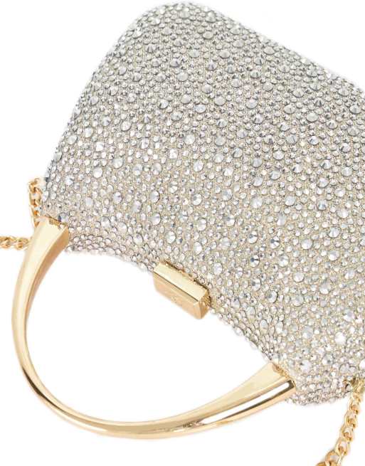 Dune London Beamings clutch bag in gold, 5 of 5
