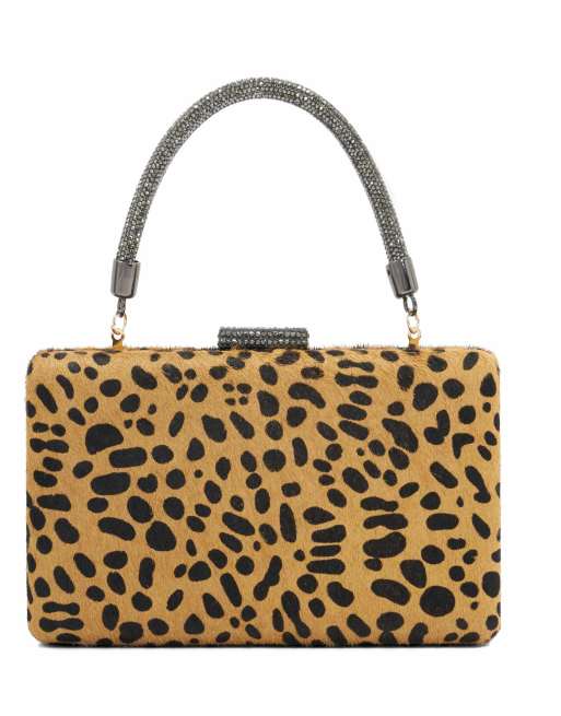 Dune London Beaut clutch bag in leopard, 3 of 3