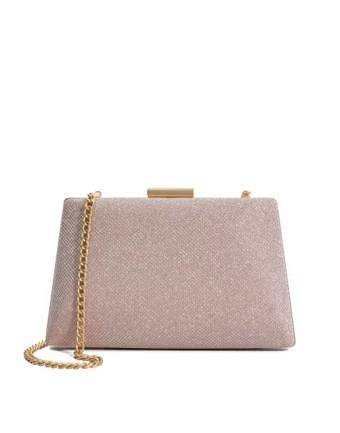 Dune London Bellaria clutch bag in rose gold - view 1