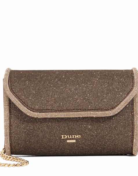 Dune London Bellini clutch bag in bronze - view 1